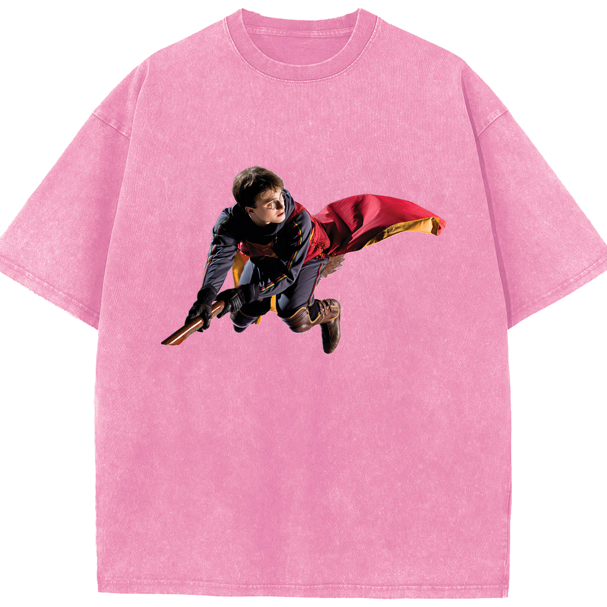 （画像用） Harry Potter ハリー・ポッターシリーズ 綿100% ヴィンテージ風 半袖Tシャツ（フロントプリント）